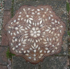 SUPERB  ANTIQUE  ISLAMIC/SYRIAN  WOODEN  INLAID PEDESTAL INLAID  TABLE