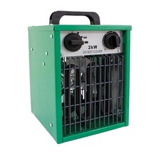 Electric Greenhouse Heater 2kW Thermostat Fan for Home Garage Shed Heating