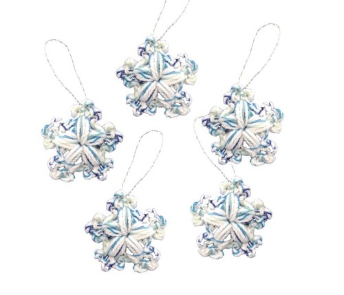 Handmade white blue - white, mix