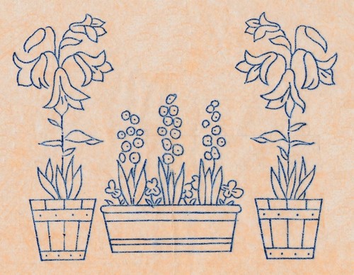 Vintage embroidery transfer - vintage,