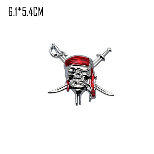 12pcs chrome metal pirate - chrome,