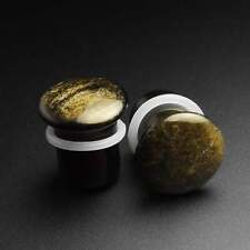 Golden Obsidian Single Flare Convex Stone Plug | Ear Gauges Stretchers