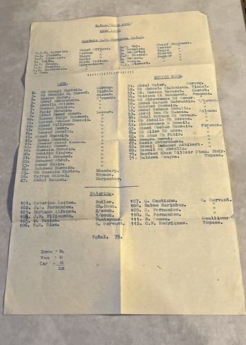 Wave king crew list - r.f.a.,