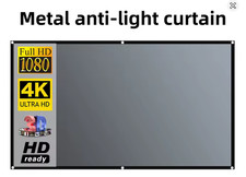100" High Brightness Portable Projection Screen Anti-Light Projector Curtain