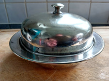 Silver plated muffin warmer.