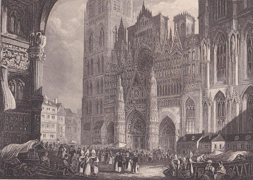 1858 rouen cathedral france - 1858,