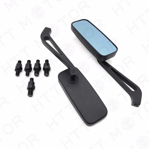 Black motorcycle rearview - black,