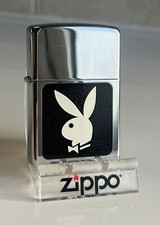 Zippo Windproof Lighter PLAYBOY BUNNY Black & White Emblem. HPC.