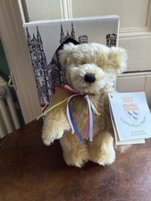 Cute Little Canterbury Bear with original box & labels - named Crichton 18cm