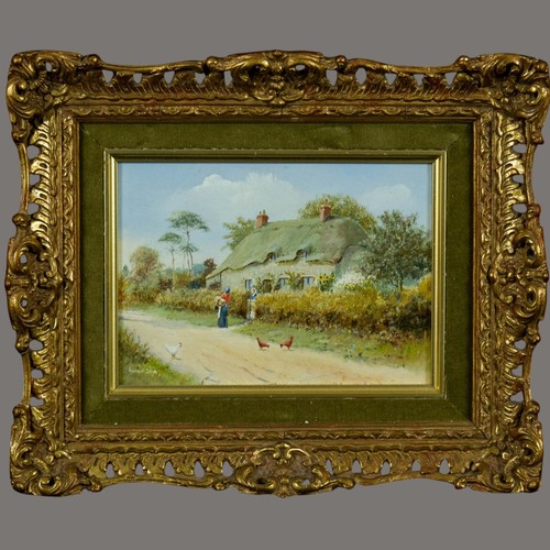 Antique gilt framed oil - framed,