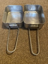Authentic British Army Issue Mess Tins Used Good Condition Broad Arrow Stamped