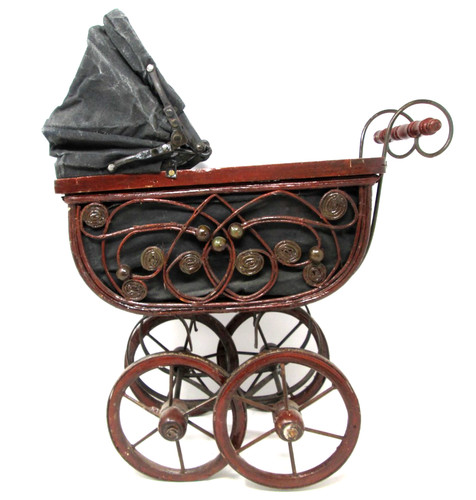 Vtg victorian baby doll buggy - vtg,