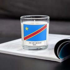 Congo Flag Personalised Candle