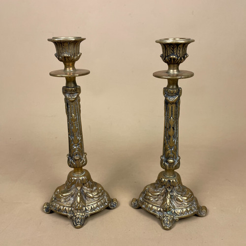 Pair gold brass metal - pair,