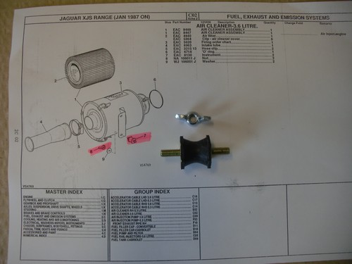 Jaguar daimler air filter - air,