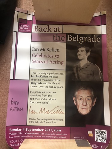 Ian mckellen signed poster