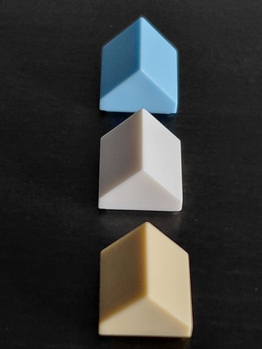 Lego roof tile 1x1 w - 1x1/45°, w/o