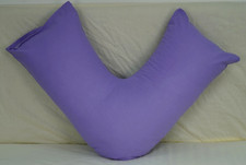 V Shaped Pillowcases Plain Dyed Polycotton Covers Back Neck Body Support 74x34cm