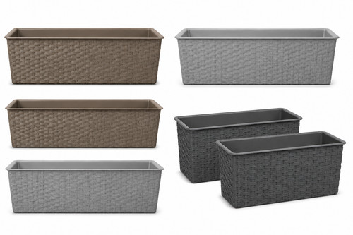 2pc rectangle rattan reusable - 2pc,