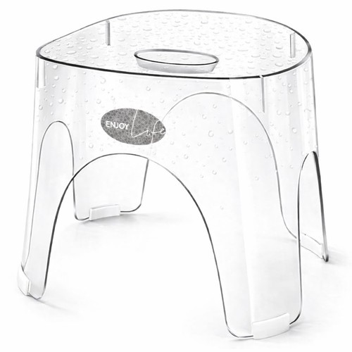 Acrylic small shower stool - acrylic,