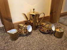 Vintage 1960s Gold Coffee Set