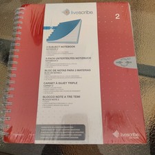 LiveScribe Three Subject Notebook #2 150 Sheet 8.5 x 11 Dot Paper for Smartpen