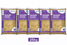 X5 BAGS OF SHARP SAND 25KG