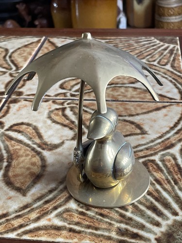Vintage brass duck - brass, a