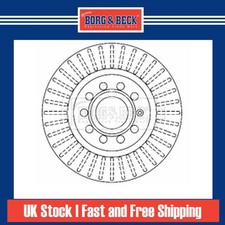 2x Brake Discs Vented For VW Golf MK6 1.6 TDI BlueMotion Borg & Beck Front