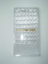 Pkt of 12 clear hair combs