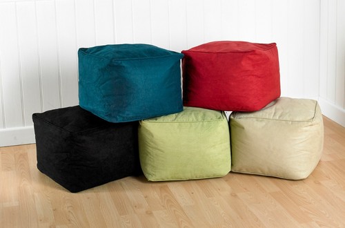 Filled bean cube footstool - filled,