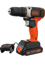 18V Cordless Drill Driver with Accessories Black Decker BCD001C1A10  READ DESCR