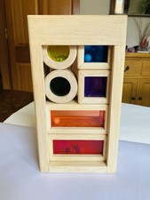 Wonderworld Rainbow Wooden Toy Sensory Sound Blocks