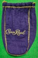 Purple & Gold Decorative Thread Crown Royal Felt Draw String Bag. See Photos.