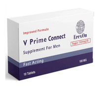 Erexon V Prime Connect, 120 Tablets for Men, 100 mg fast, Made in UK