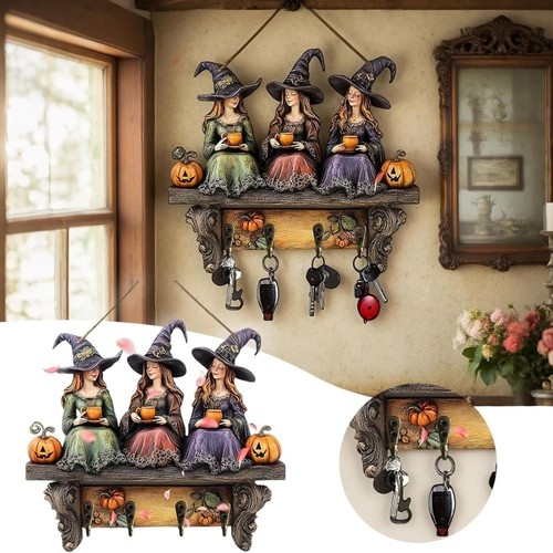 Halloween witch key holder - halloween,