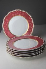 Limoges Raynaud Ceralene Malmaison Cardinal Dinner Plate X6
