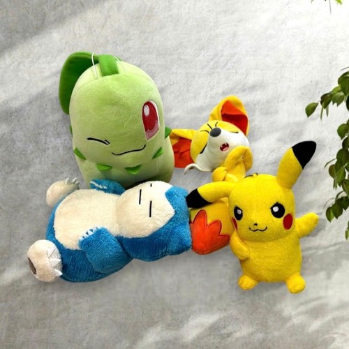 Pokemon plush set - pokemon, chikorita