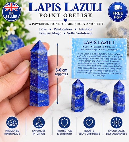 Lapis lazuli crystal point - lapis,