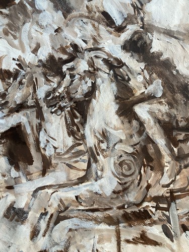 Vintage painting 80s abstract - vintage,