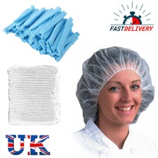 1000 Disposable Caps Hair Net Mob Non Woven Workwear Hat Kitchen Food Catering