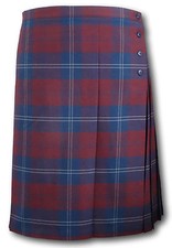 Ladies Girls Pleated Tartan