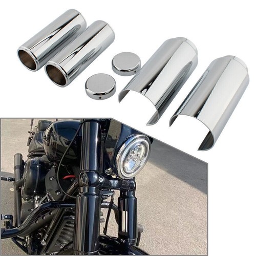 Chrome fork cover set fit - fork,