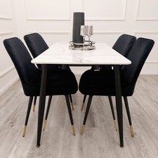 Titus 1.4M Black Dining Table