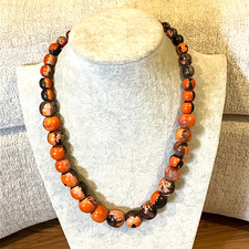 Chunky wooden beaded necklace