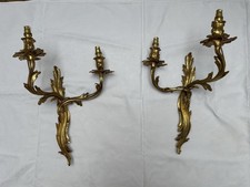 Pair Of French Gilt Brass Wall