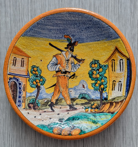 Signed italian majolica - majolica, wall