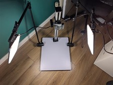 Copy Stand With LED lights, 60cm Tall.  48x40cm Base. Excellent Condition