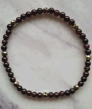 Garnet 4mm small bead bracelet.  Healing, root chakra, vitality, fertility