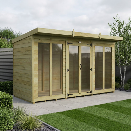 Pent summer house full - x,